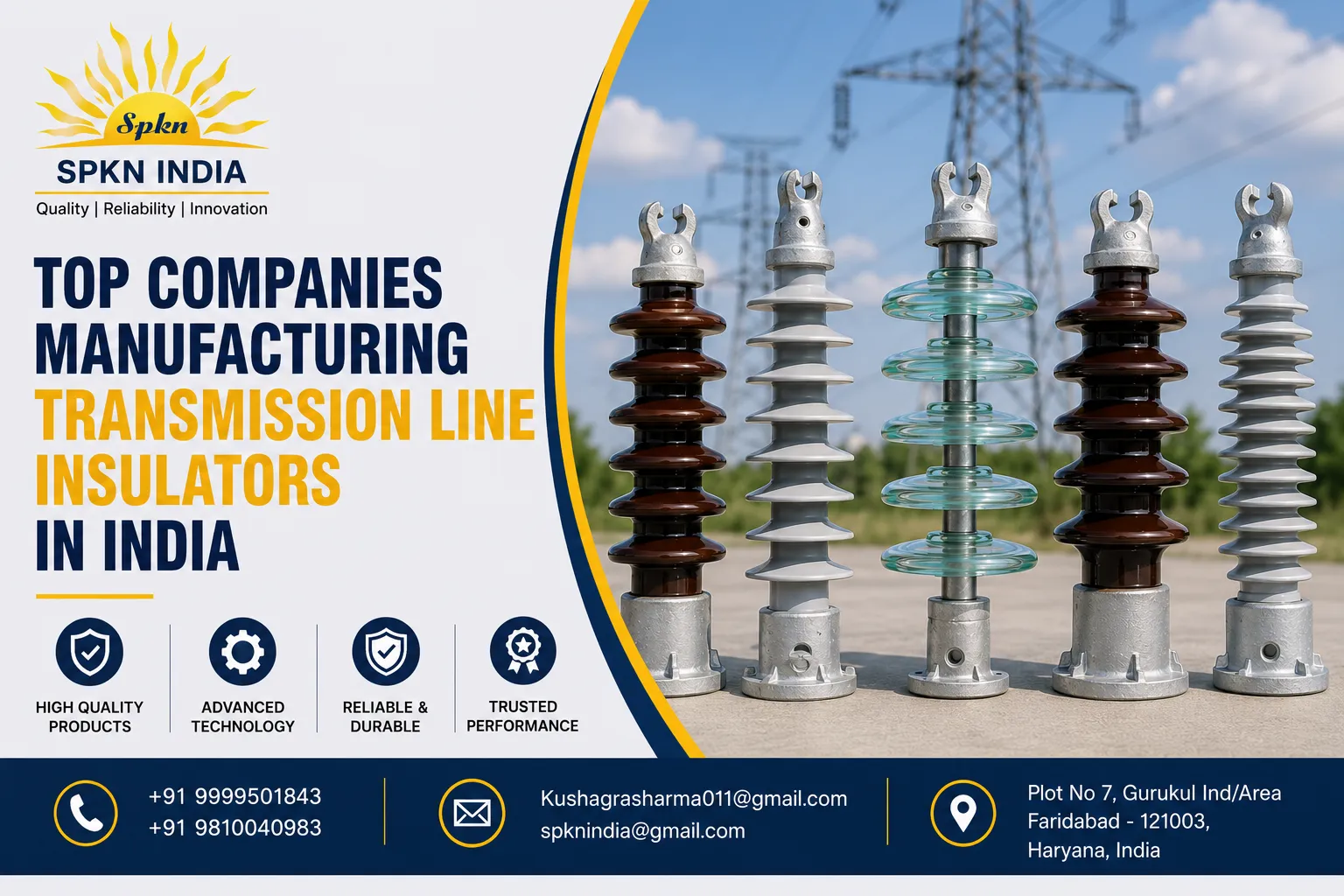 Top Companies Manufacturing Transmission Line Insulators in India