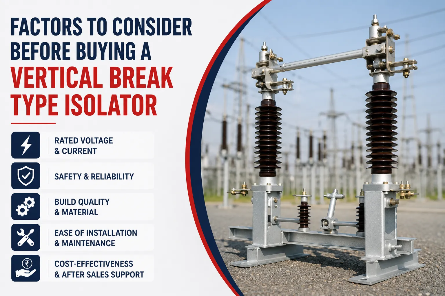 Factors to Consider Before Buying a Vertical Break Type Isolator